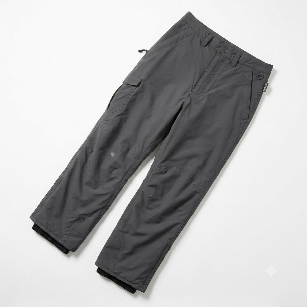 Quest Insulated Nylon Snow Pants Gray Thinsulate Ski Winter Youth Unisex Large